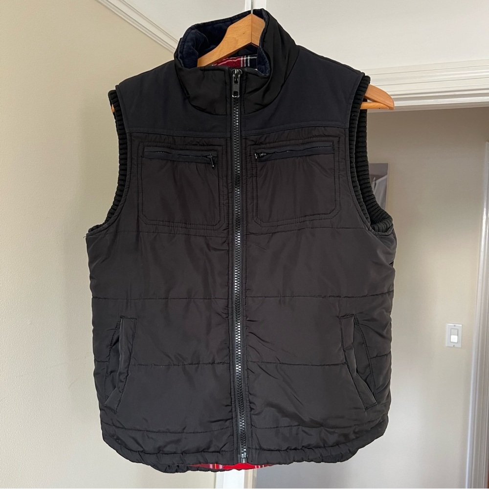 padded vest with flannel lining
